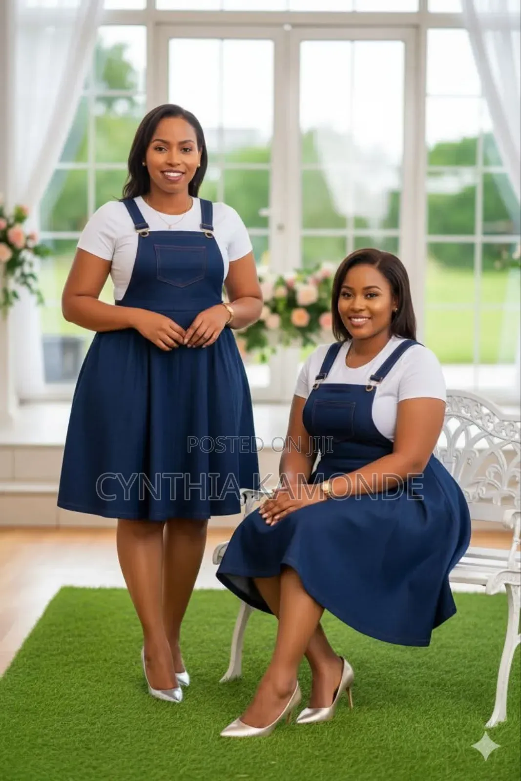 2pc Denim Maxi Dress