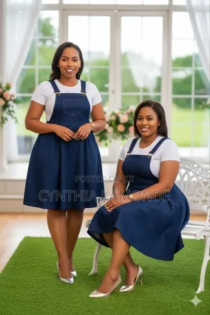 2pc Denim Maxi Dress
