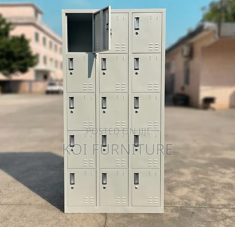 Office Cabinet : 15-Locker Steel Office Cabinet