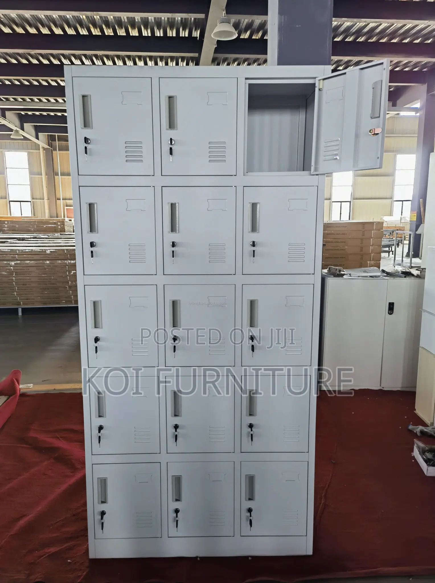 Office Cabinet : 15-Locker Steel Office Cabinet