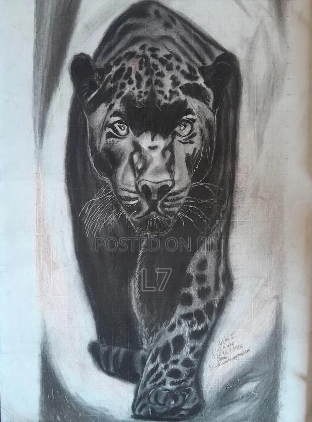 My A4-Size Art  on a Black Panther. - main view