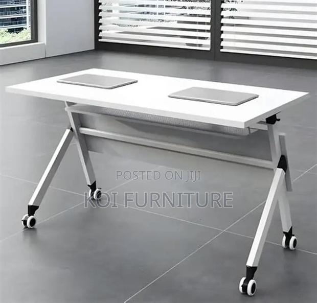 Office Table : Modern Mobile Folding Training and Conference Table, - thumbnail 4