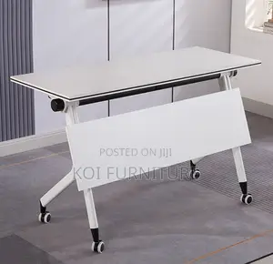 Office Table : Modern Mobile Folding Training and Conference Table,