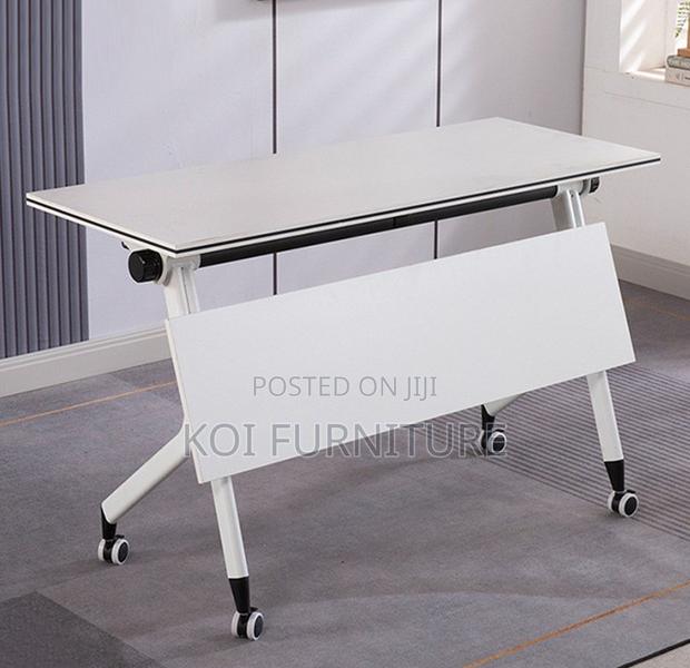 Office Table : Modern Mobile Folding Training and Conference Table, - thumbnail 6