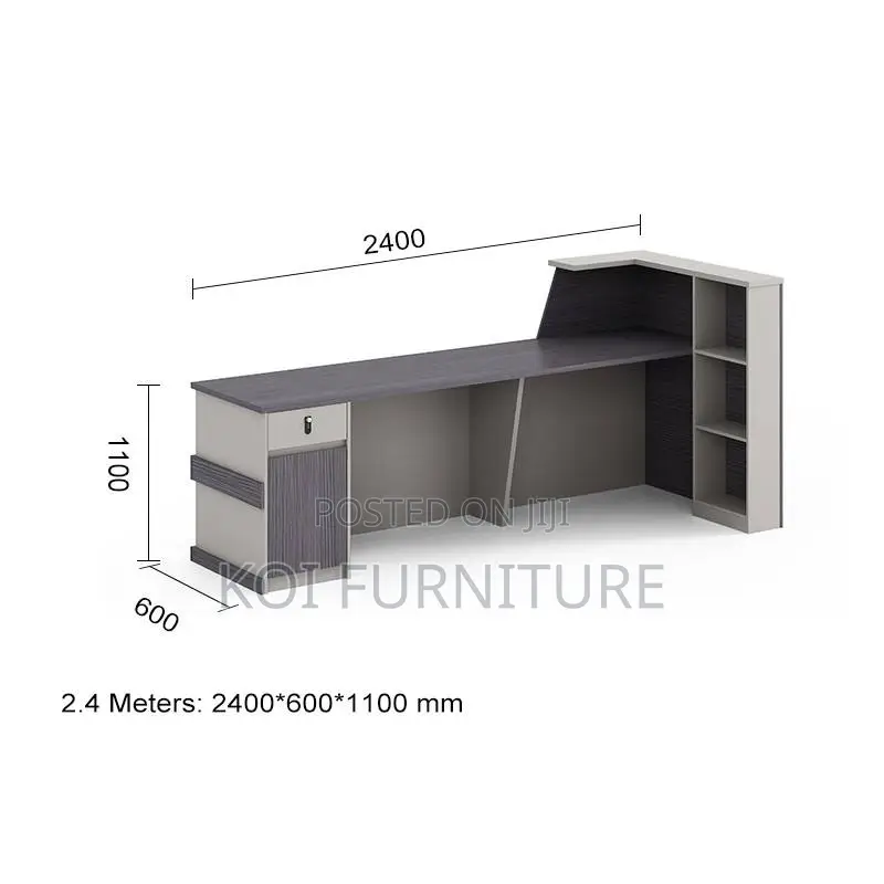 Office Desk : 1.8 Meter Front Office Reception Desk