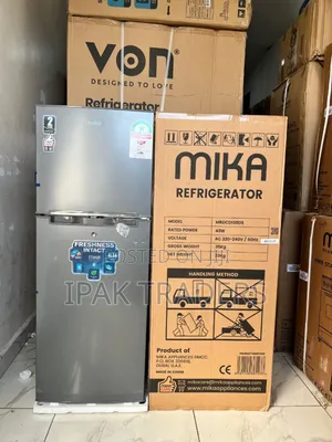 *Mika 138 Litres Double Door Refrigerator