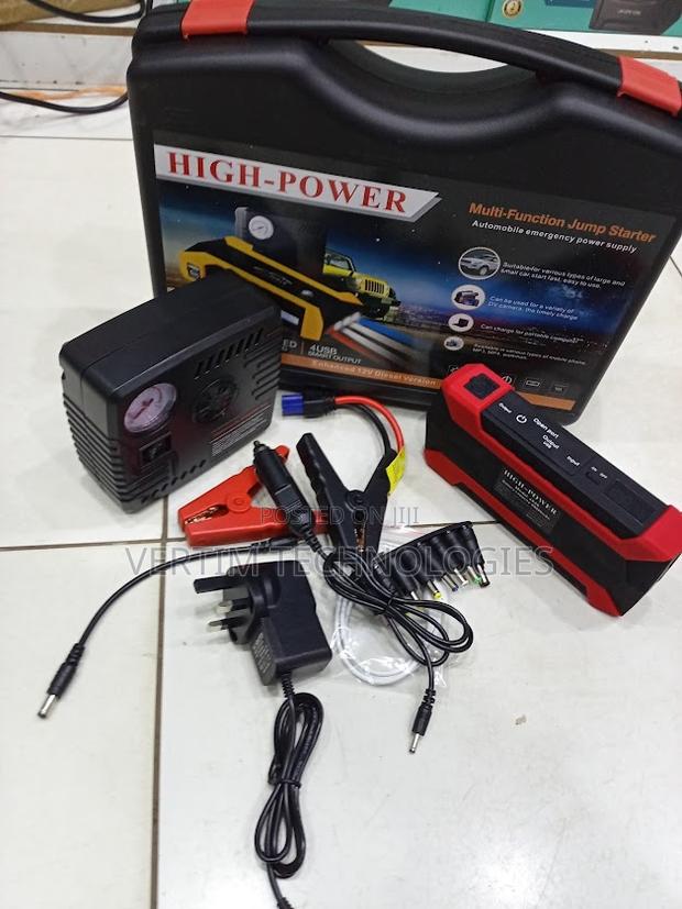 Heavy Duty 12v 99800mah Battery Booster With Air Compressor Pump