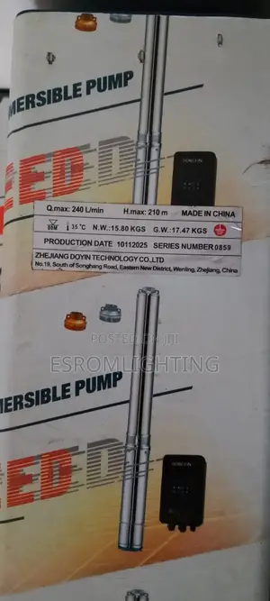 4kw/5.5hp Ac/Dc Doyin Submersible Pump