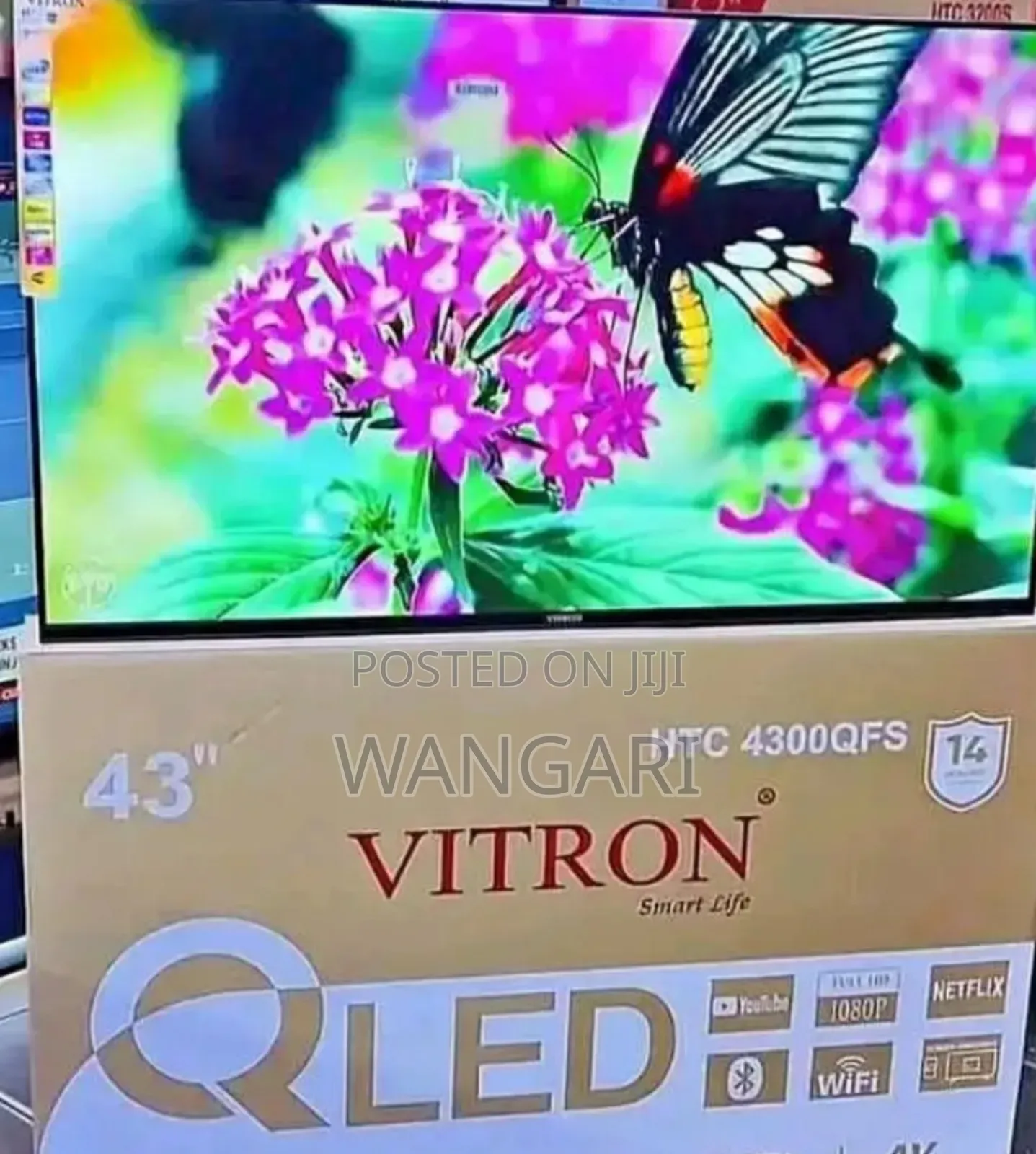 Frameless Qled Vitron 43 Inch Smart Tv Htc4300fs