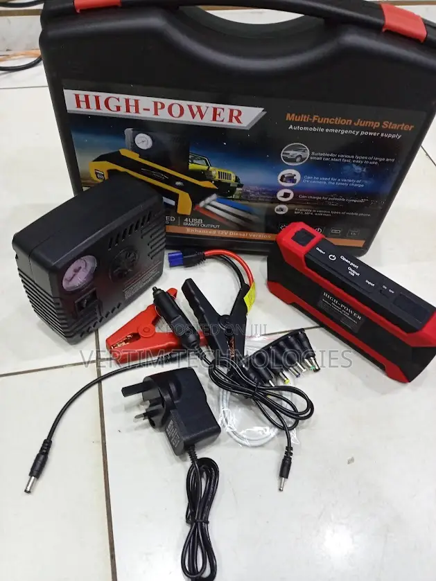 Compact Portable 12v 99800mah Booster With Air Compressor Pump