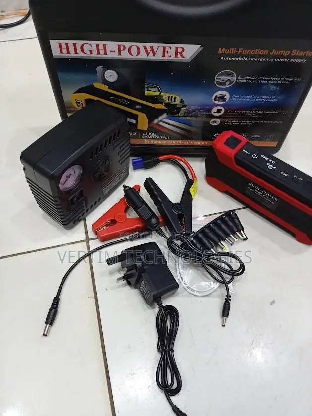 Multi-Functional 12v 99800mah Booster With Air Compressor Pump