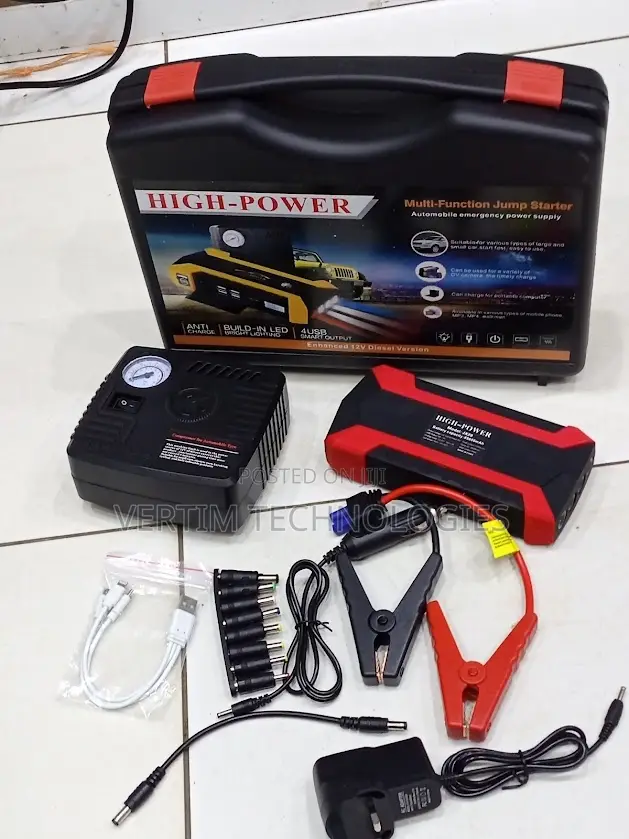 High Power Portable 12v 99800mah Booster With Tire Inflator