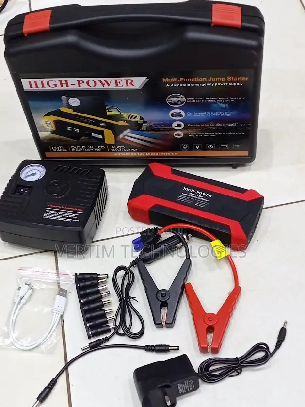 Rechargeable Portable 12v 99800mah Booster With Tire Inflator