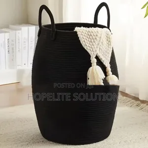 Large 65l Cotton Rope/ Decorative Woven Basket