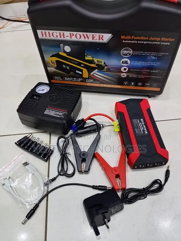 Heavy Duty 12v 99800mah Car Jump Starter With Air Compressor Pump