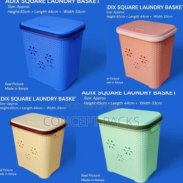 Adix Square Laundry Basket With Lid