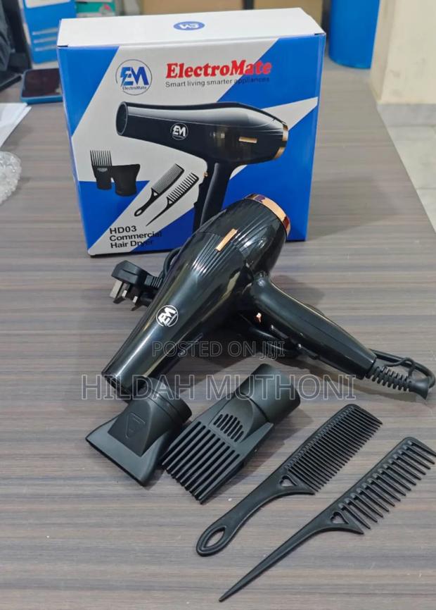 Electromate Commercial Hairdryer/Brodry With Accessories