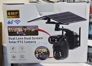 Dual Lens Screen Solar PTZ Camera 6mp 4g