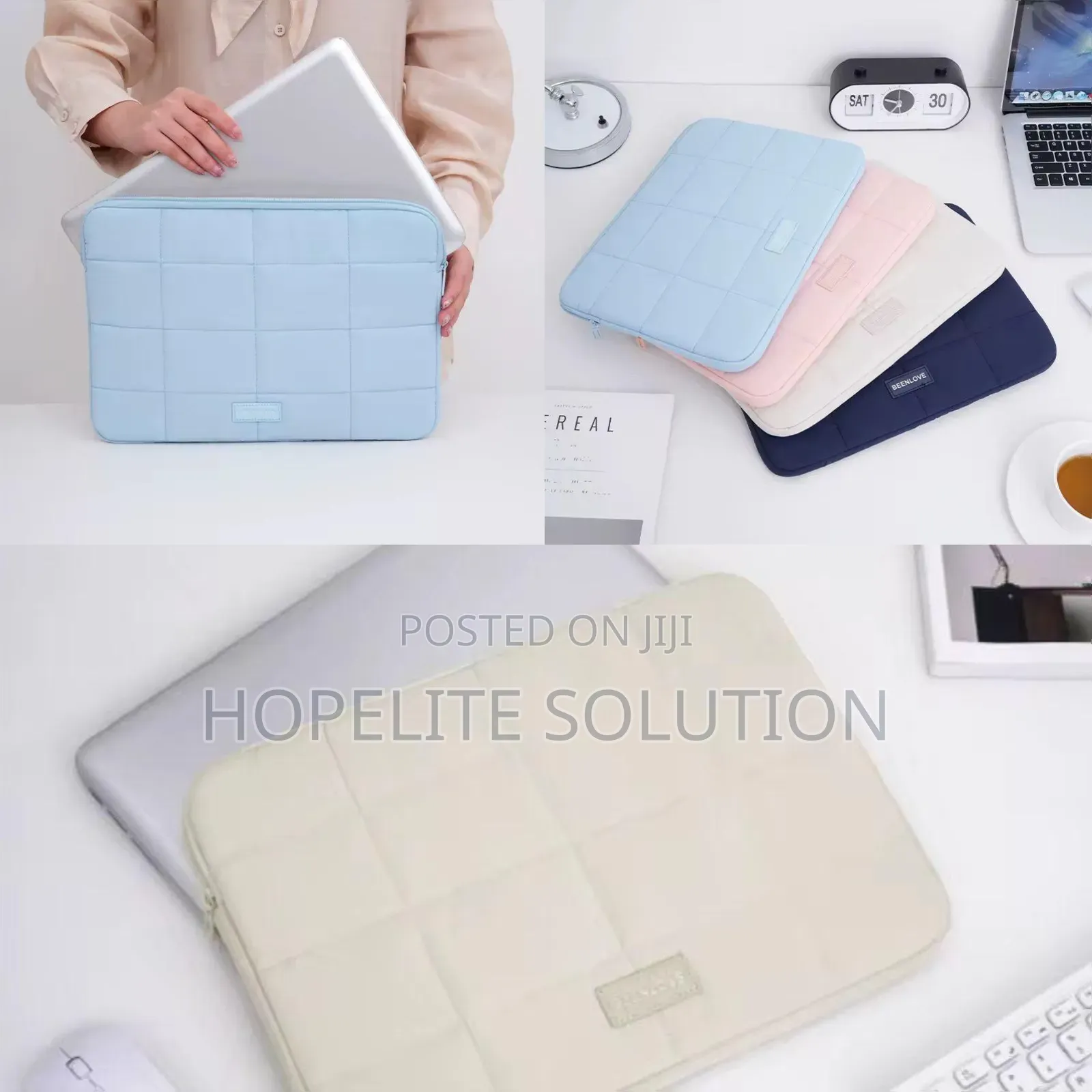 15.6 Inch Shock Proof Quilted Laptop Sleeve Bag
