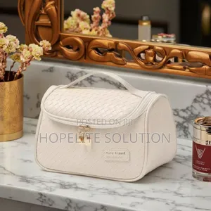 Leather Cosmetics / Make Up Organizer Travel Bag