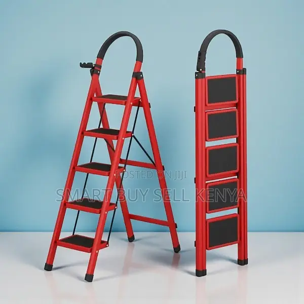 Durable Foldable Aluminum Home Use Safety 5 Step Ladder Stepladder