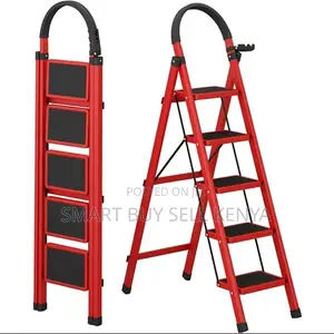 Heavy Duty Foldable Aluminum Indoor Utility 5 Step Ladder Stepladder