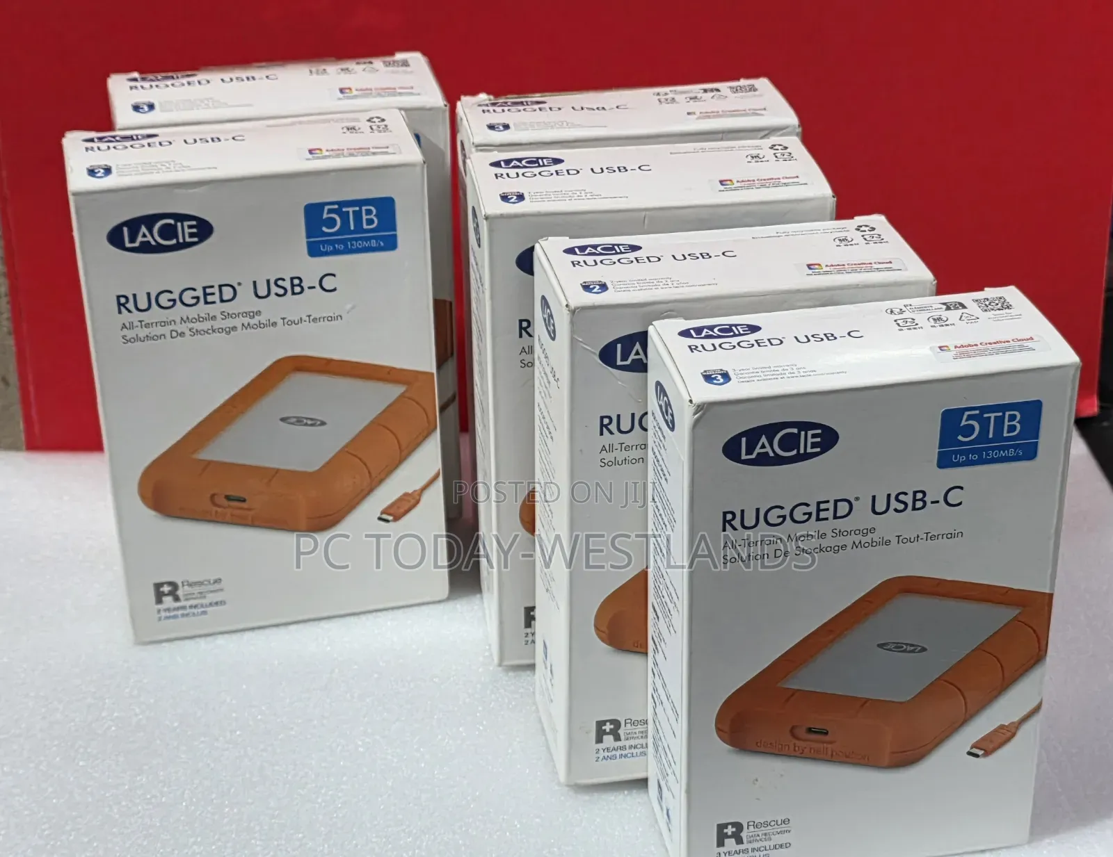 Lacie 5tb Rugged Usb 3.1 Gen 1 Type-C External Hard Drive