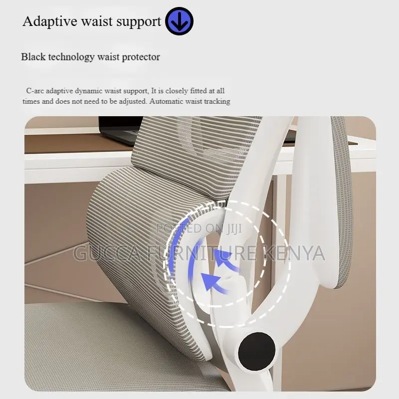 White Ergonomic Mesh High-back Office Chair