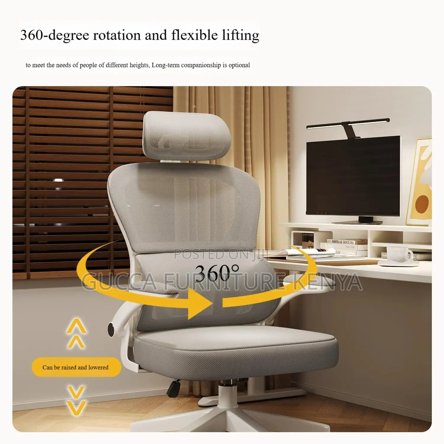 White Ergonomic Mesh High-back Office Chair