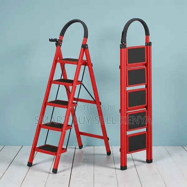 Reliable Foldable Aluminum Safety Locking 5 Step Ladder Stepladder
