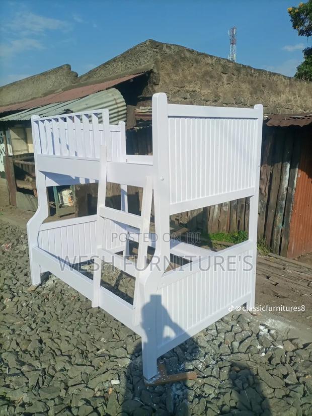 White Double Decker Bed - main view