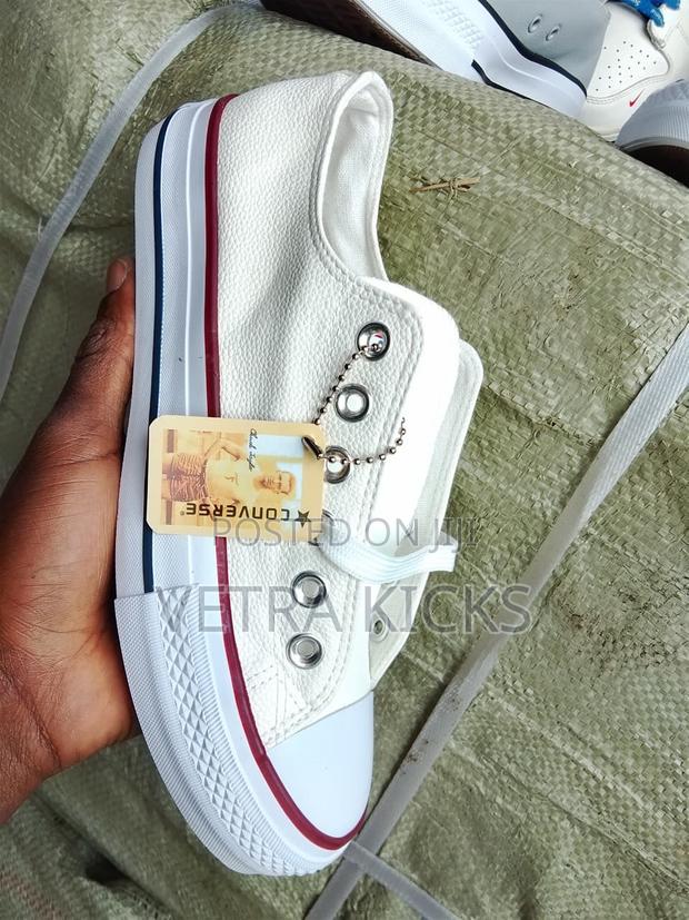 Leather Converse Gray Sneakers – Casual Streetwear Shoes Kenya - thumbnail 2