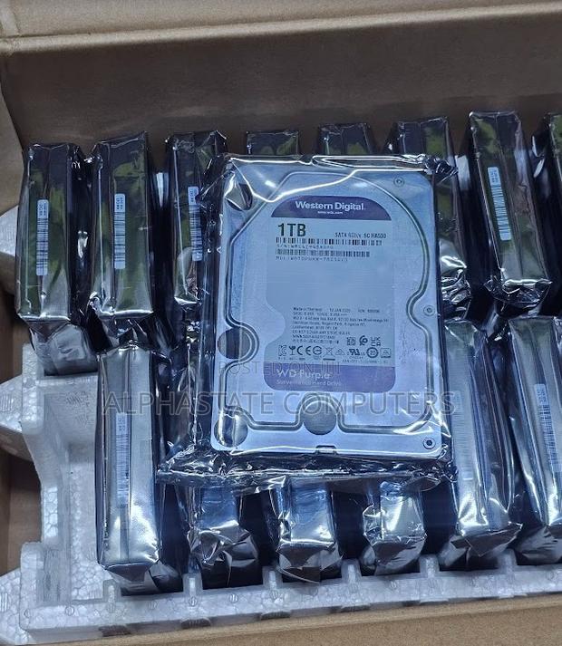 Wd Purple 1tb Internal Hard Drive for Security Cameras DVR NVR Systems