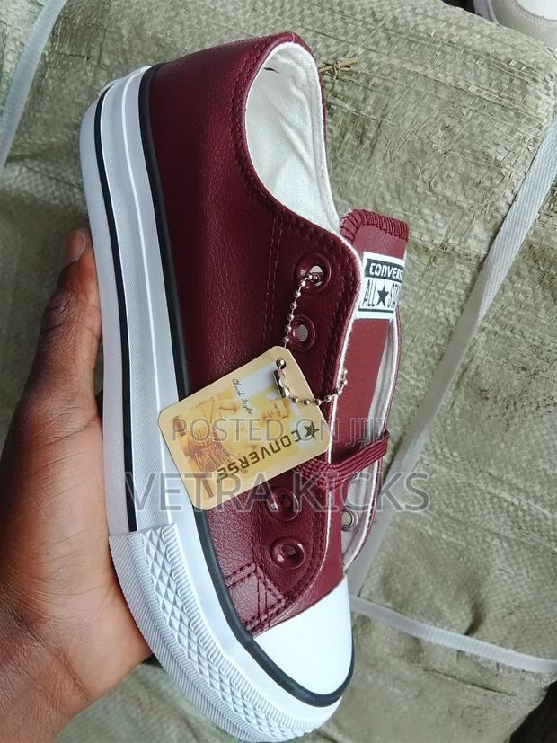 Leather Converse Black Sneakers – Stylish Casual Shoes Kenya - main view
