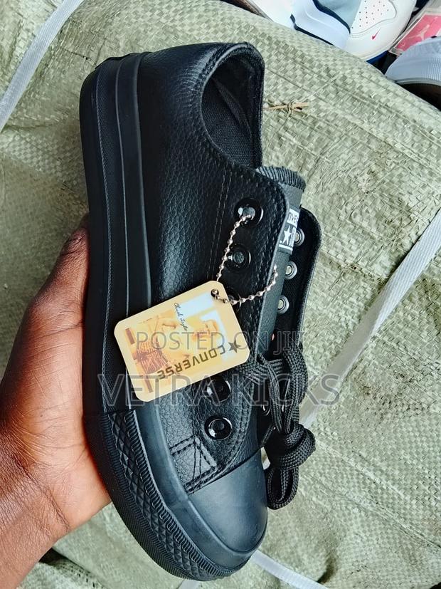 Leather Converse Black Sneakers – Stylish Casual Shoes Kenya - thumbnail 2