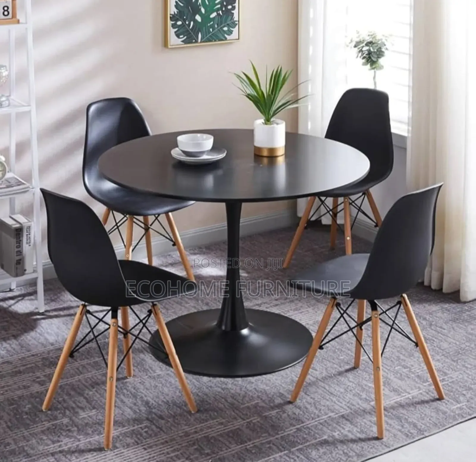 Black Eamas Table and Chairs