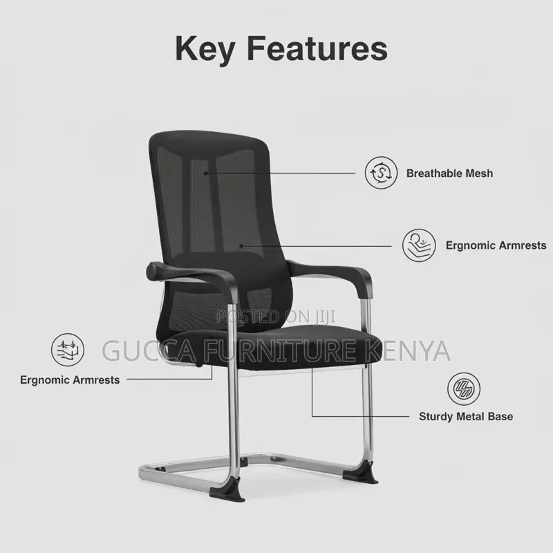 Mesh Mid-back Ergonomic Guest Office Seat
