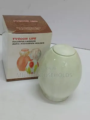 Egg-Shaped Toothpick Dispenser.