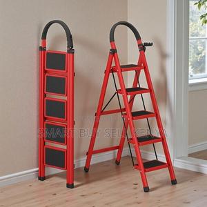Professional Foldable Aluminum Utility Use 5 Step Ladder Stepladder - thumbnail 2