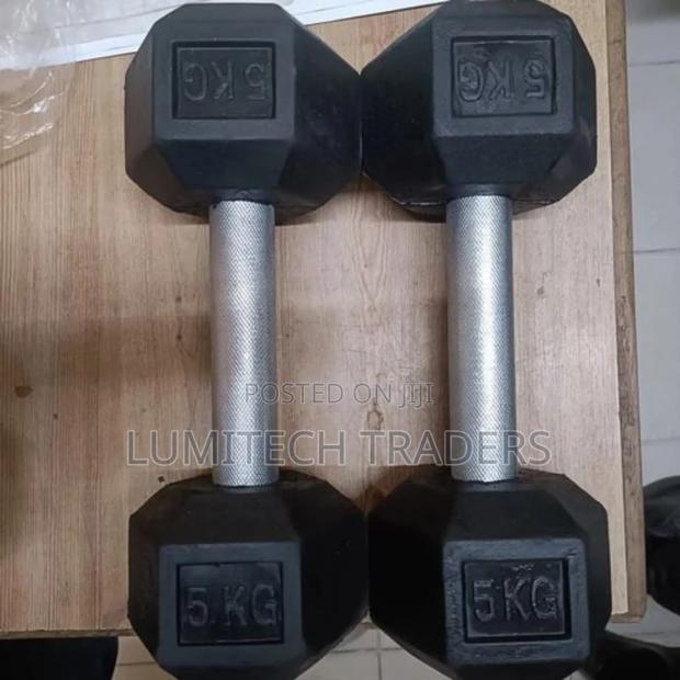 Hexagonal Dumbbell 5 Kg (Pair)