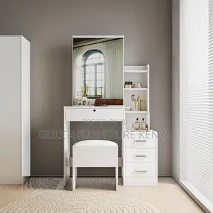 White Wooden Bedroom Dressing Table