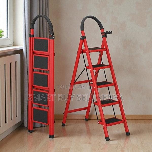 Multi Use Foldable Aluminum Durable Frame 5 Step Ladder Stepladder - main view