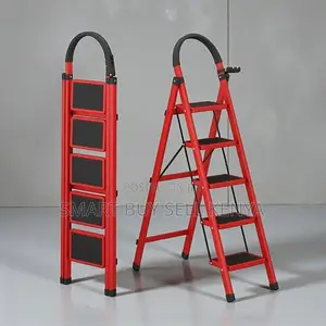 Safe Foldable Aluminum Non Slip Pedal 5 Step Ladder Stepladder