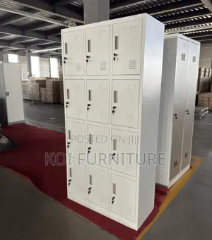 Office Cabinet; 12 Lockers Grey Office Filing Cabinet