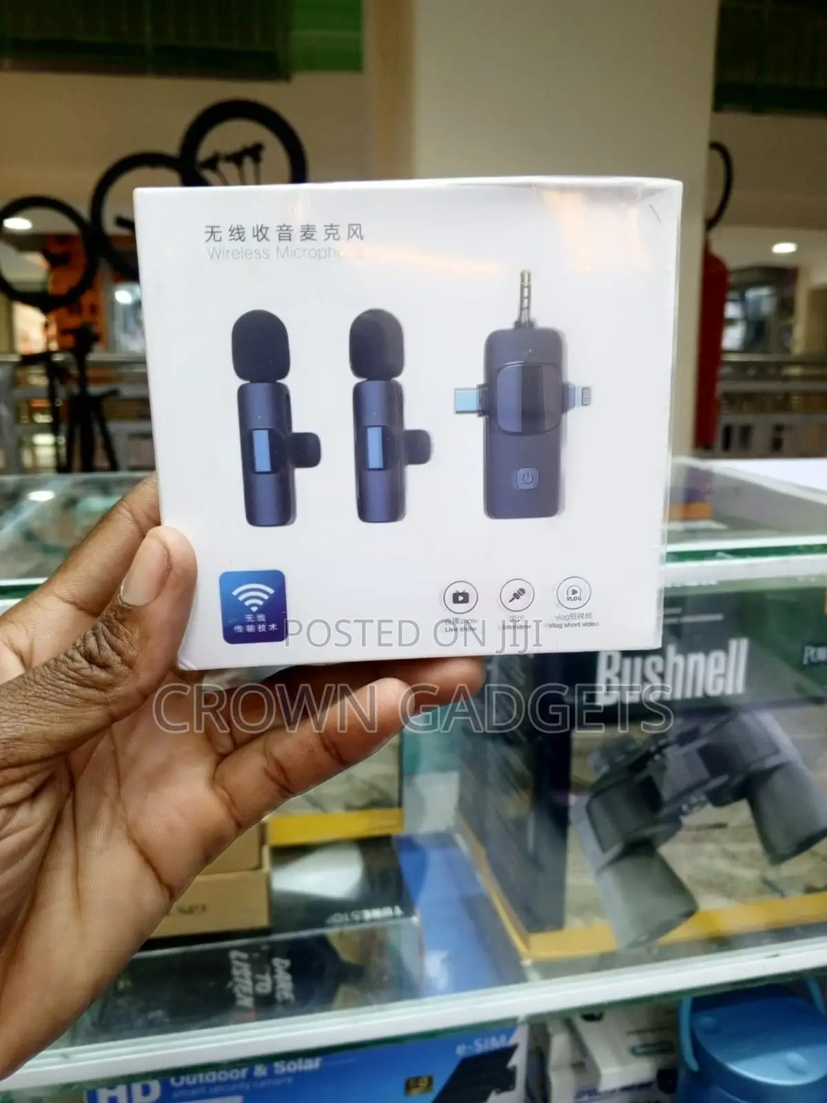 Dual Wireless Lapel Mic for iPhone Android Camera