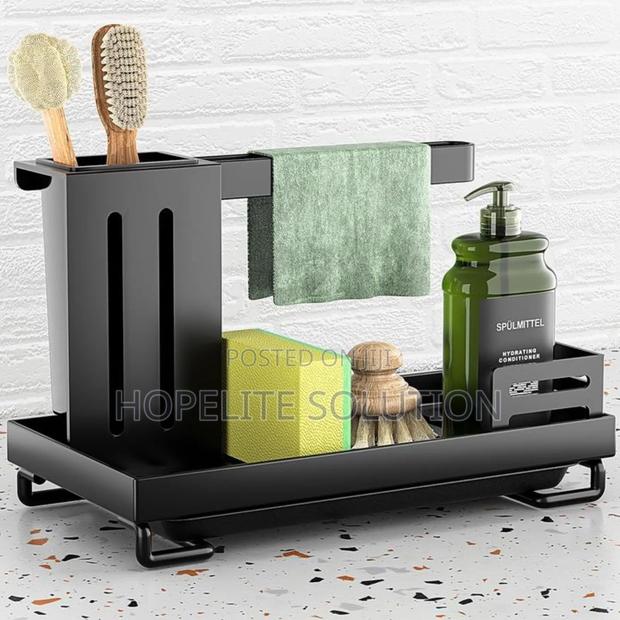 Carbon Steel Rust Proof Steel Kitchen Sink Organizer Caddy