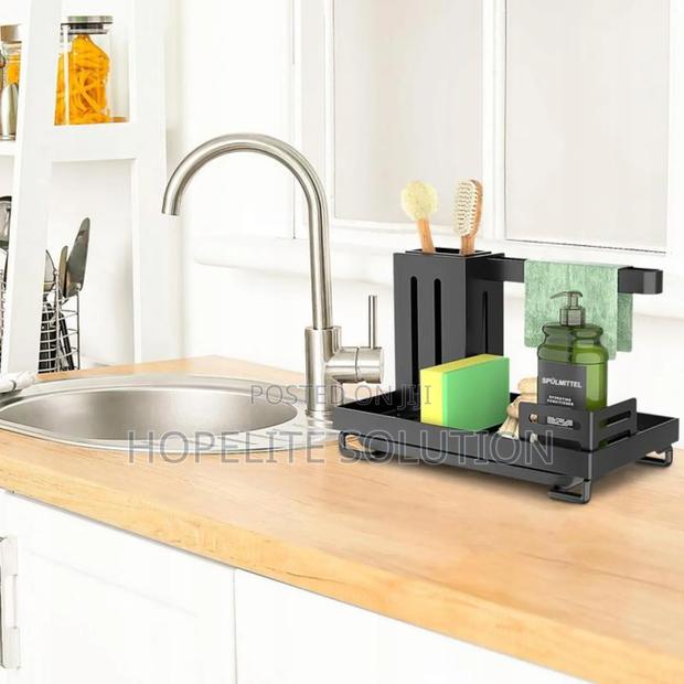 Carbon Steel Rust Proof Steel Kitchen Sink Organizer Caddy - thumbnail 3