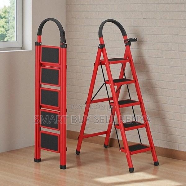 Adjustable Foldable Aluminum Indoor Tool 5 Step Ladder Stepladder - main view