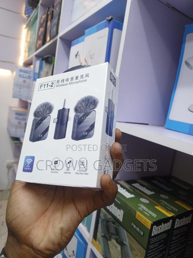 F11-2 Dual Wireless Microphone Kit for iPhone Android - thumbnail 2