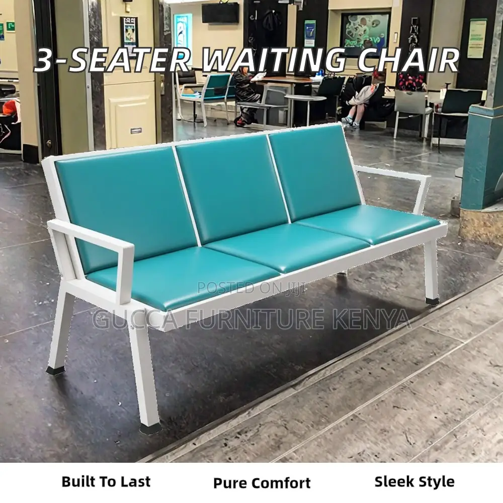 3-seater Padded Reception Waiting Bench